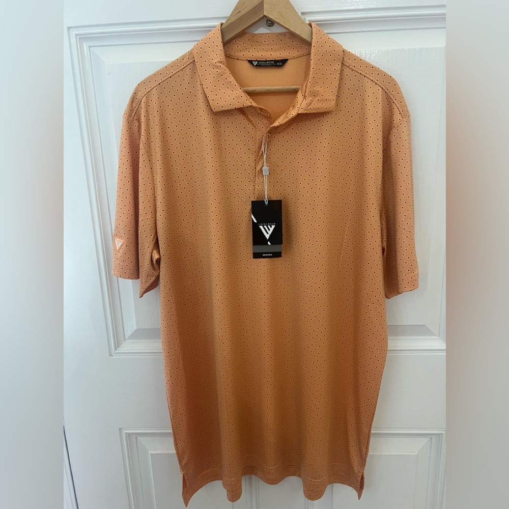 Levelwrsr Burnt Orange With Design Polo Size XL NWT